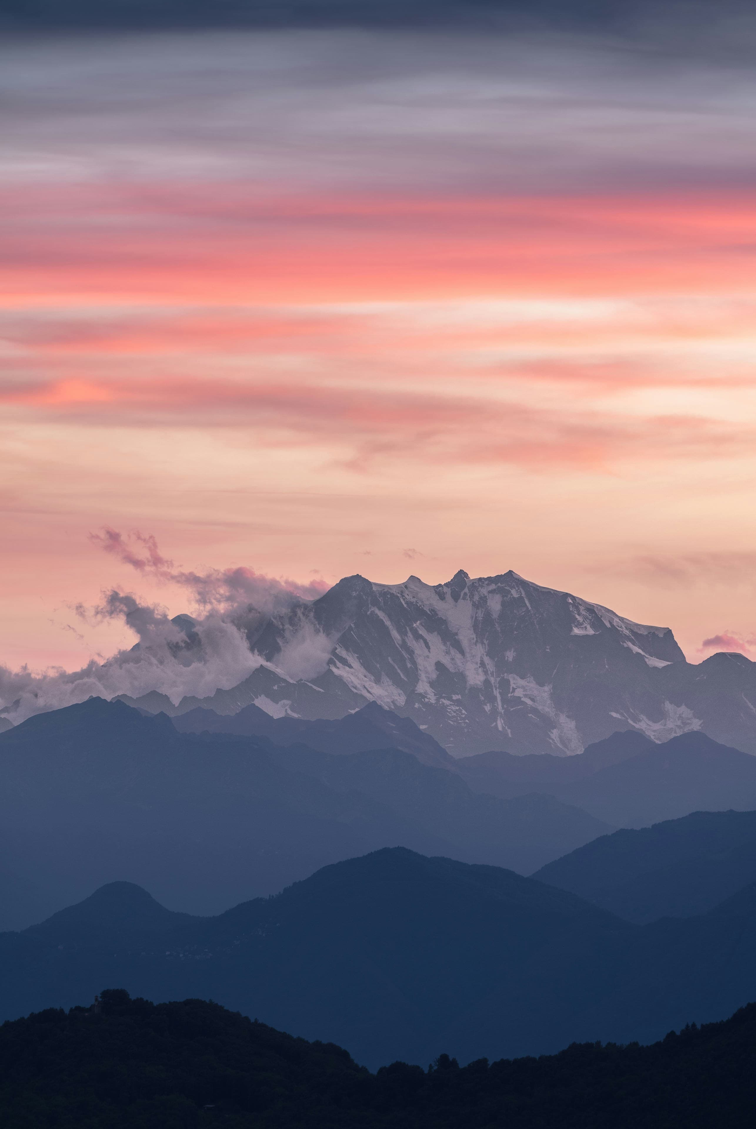 A calm mountain sunset representing a safe, secure space